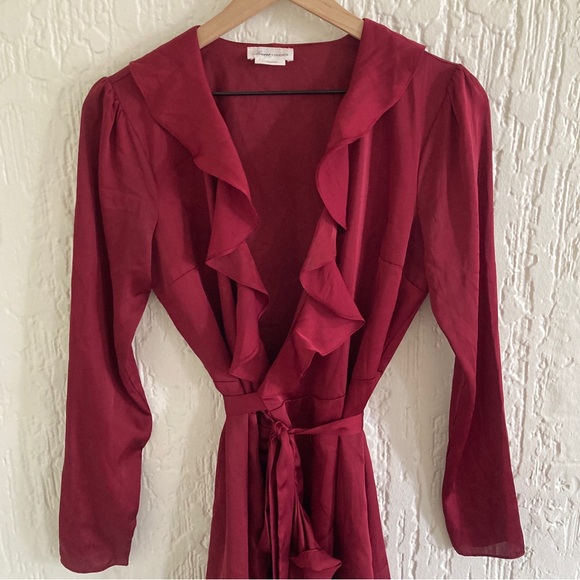 Lovers + Friends x REVOLVE Cabernet Red Flynn Mini Dress Size Small - Picture 8 of 16